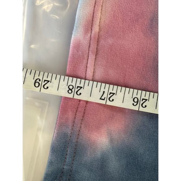 Rue 21 dress with a tie-dye pattern in pink, blue, and white short sleeves med - Picture 6 of 9